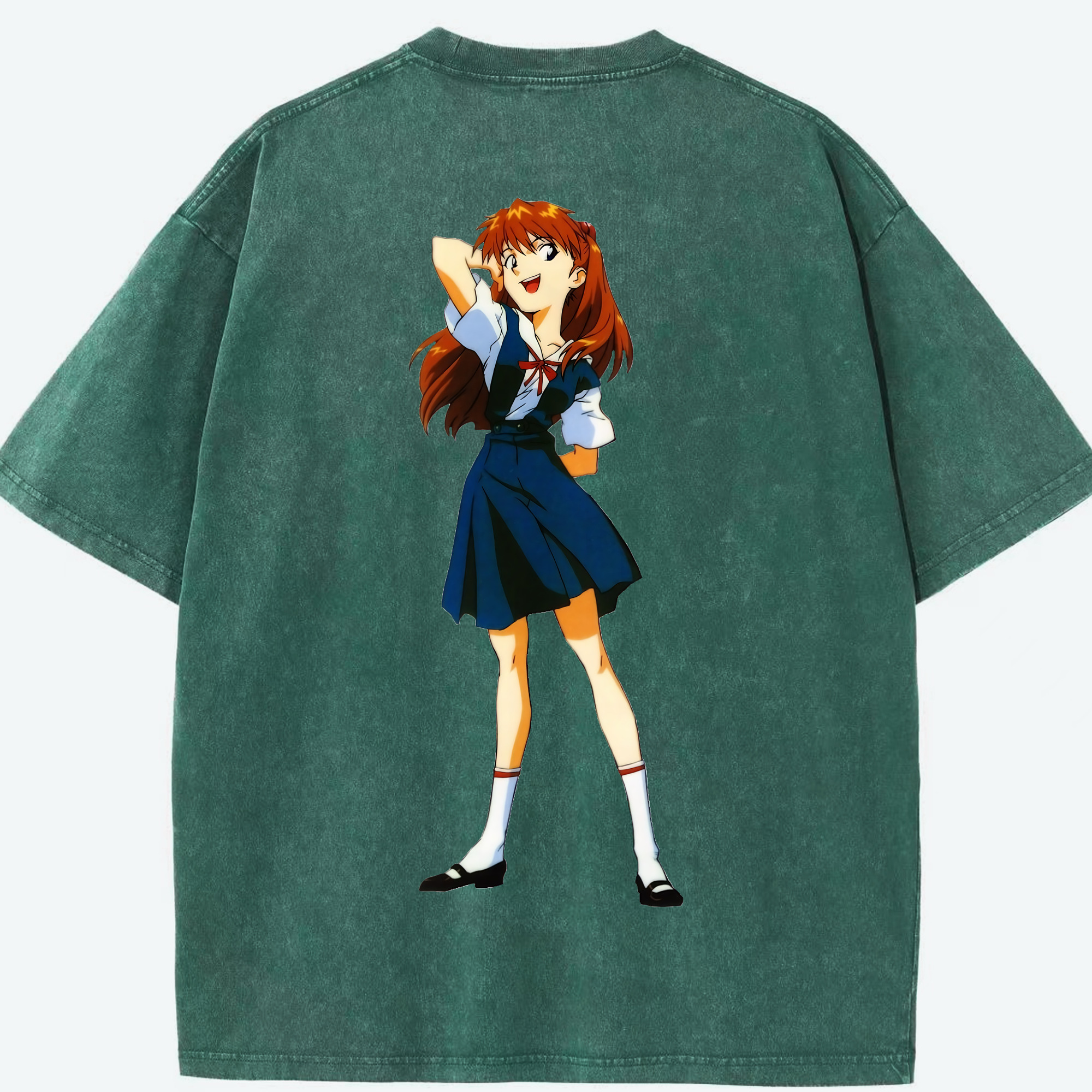 （画像用） EVA 新世紀エヴァンゲリオン 綿100% ヴィンテージ風 半袖Tシャツ（背面プリント）